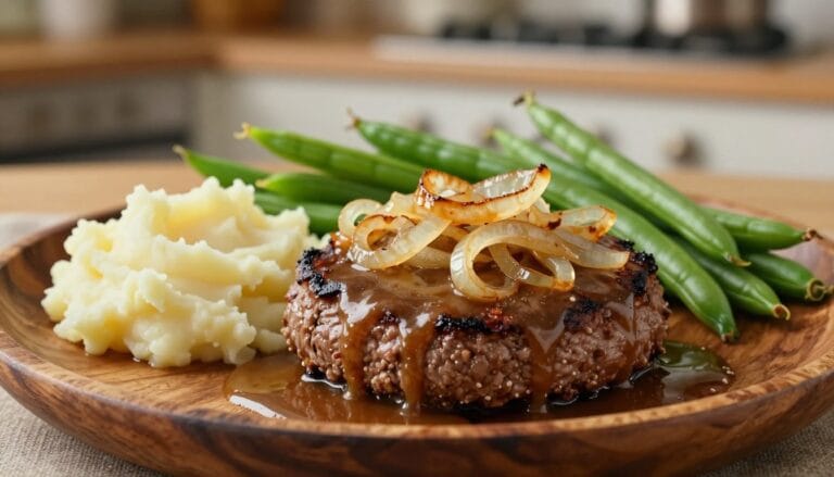 hamburger steak with onions and gravy