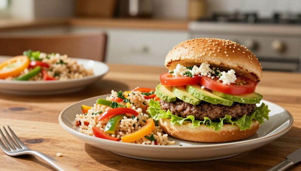 healthy hamburger and rice recipes