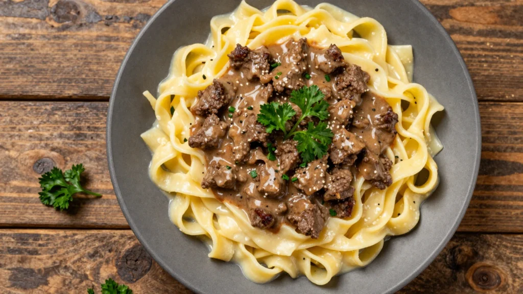 ground beef stroganoff recipe