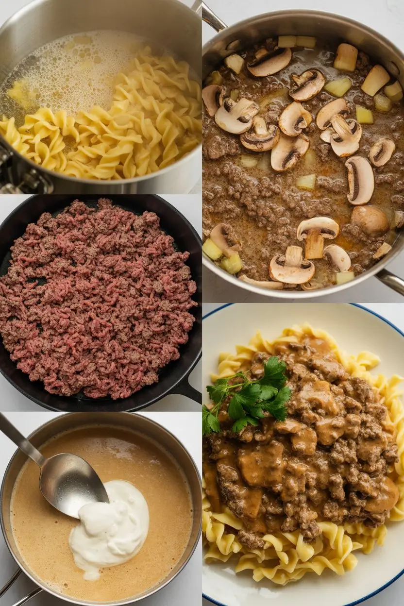 ground beef stroganoff recipe