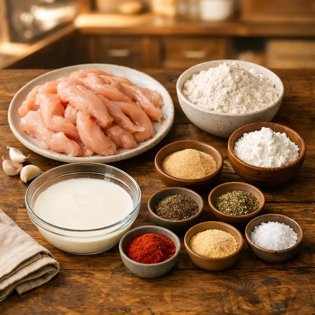 Ingredients Fried Chicken Strips Recipe